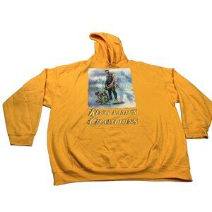 King James Champions Hoodie Mens's 2XL Yellow Kobe Bryant Lakers RIP Angels